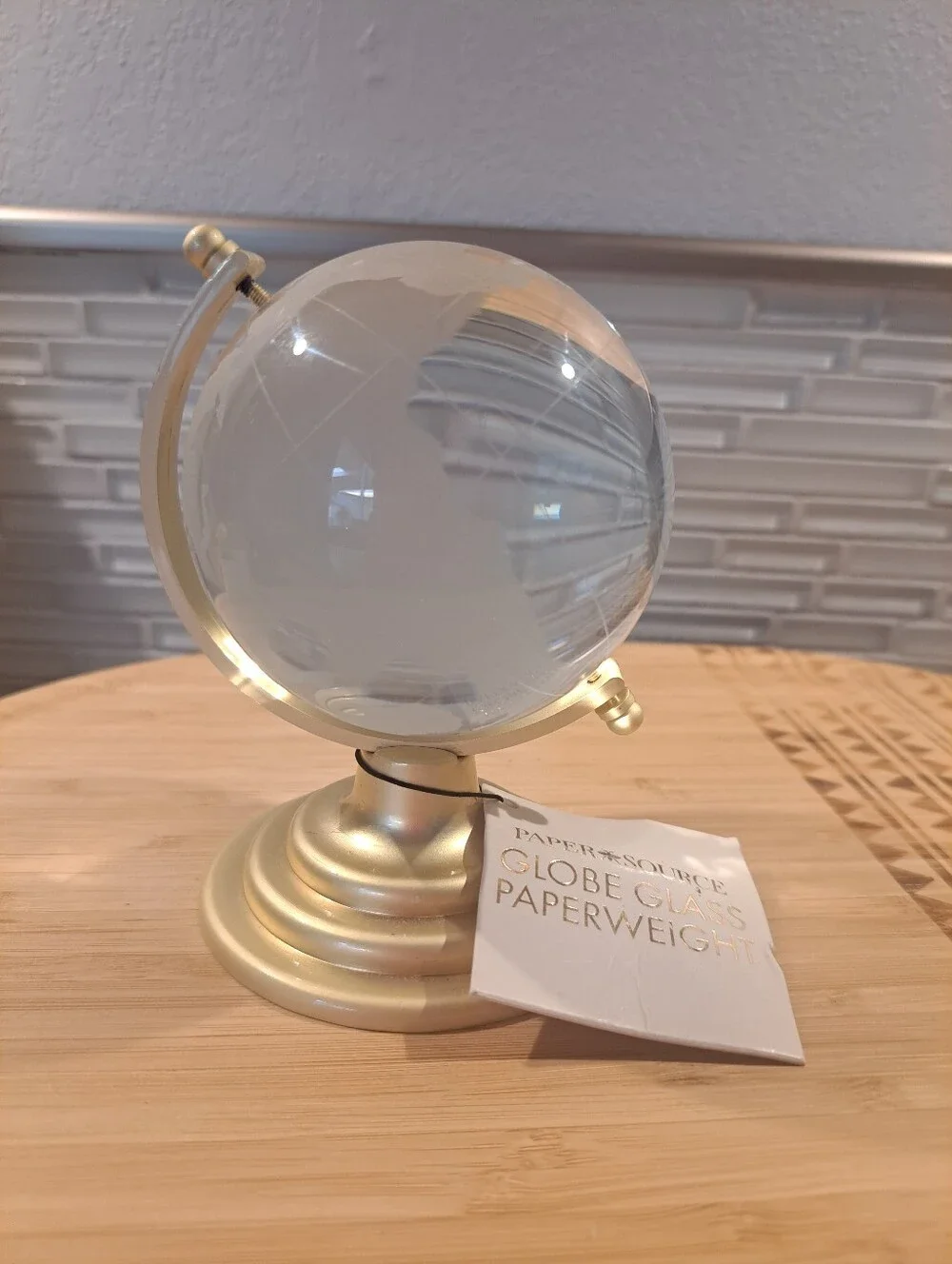 Paper Source Globe Glass Paperweight